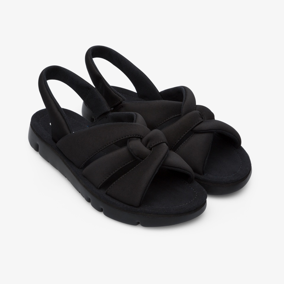 Camper Oruga Black - Camper Women's Sandals ||7619-UKZPG||